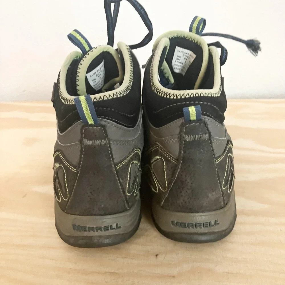 Merrell Capra Mid Waterproof Boots Boys Size 6 Multicolor Hiking Trail